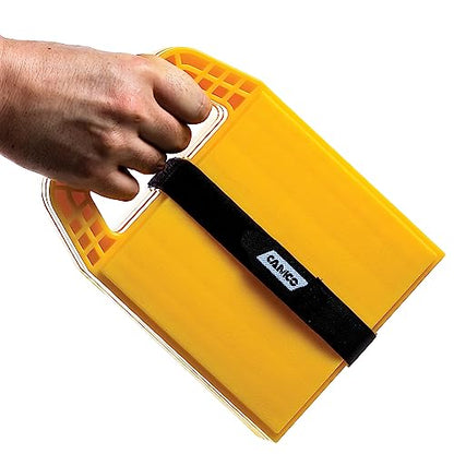Camco RV Stabilizing Jack Pads - Features Interlocking Design & Includes Handy Strap for RV Storage and Organization - Molded of Strong UV Stabilized Polypropylene - (44595), 4 Count (Pack of 4) - size: 6.2-Inch x 6.2-Inch (Pack of 4), style: Pack of 4