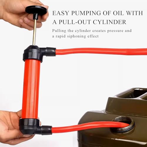 KVAEY Siphon Fluid Transfer Pump, Multi-Use Liquid Transfer Siphon Hand Pump Fluid Extractor Pump, Siphon Fuel Transfer Pump Kit for Gasoline Gas Oil and Liquids, Car Accessories