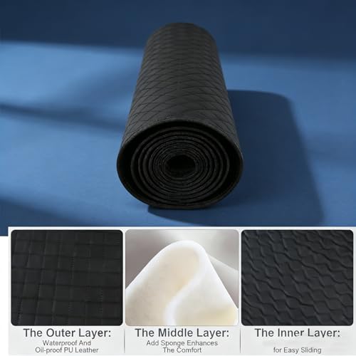Foldable Under Car Repair Mat - Portable Mechanics Rolling Creeper Pad for Low Clearance Vehicles - Oil-Resistant Garage & Roadside Maintenance Creeper with Storage Bag,Black
