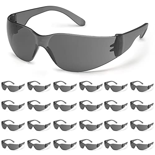 ATERET Protective Polycarbonate Safety Glasses White For Nurses Mechanic Electrician Saftey Glasses Goggles Anti Fog Eye Goggles Safety Protection (144 Pairs Grey) - color: Grey, size: 144 pairs