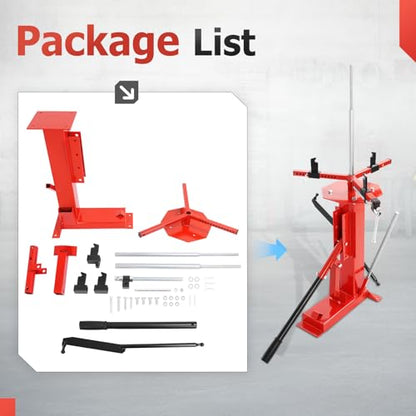 Multifunctional Manual Tire Changer for 4" to 16.5" Tires, Portable | Hand Bead Breaker Suitable for Motorcycles, Go-Karts, Trailers, Bikes, ATVs, Trucks Steel