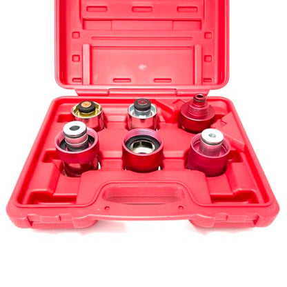 CTA Tools 7058 6 Pc. Radiator Pressure Tester Adapter Kit - USA/Asian