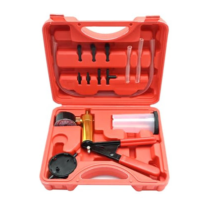 2 in 1 Brake Bleeder Kit with Hand Held Vacuum Pressure Pump, Replacement for Cars, Motorcycles, Trucks, Pickups Vehicles