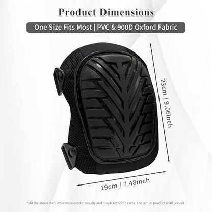 Gute Work Knee Pads for Men & Women, Anti-Slip TPE Shield Knee Protectors with Adjustable Straps & Breathable Mesh, Heavy-Duty Kneepads for Construction, Gardening, Flooring & Cleaning (Black)