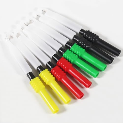 8pcs Wire Piercing Probe Kit, 0.7mm Piercing Clip Test Probe Pins, Non-Destructive Insulation Wire Piercing Needle for Banana Socket Plug Car Tester