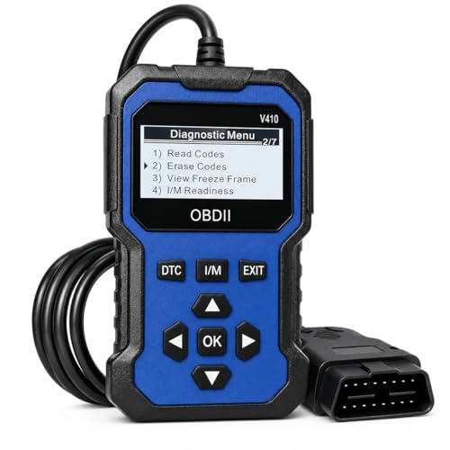V410 OBD2 Scanner Diagnostic Tool, Check Engine Code Reader for OBDII Cars Since 1996, Live Data, I/M Readiness, Battery Voltage Test, Vehicle Info for Cars & Trucks, Blue