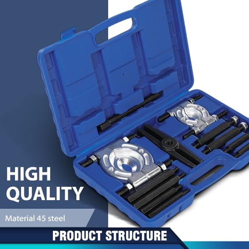 PIT66 Bearing Separator & Gear Puller Set w/Storage Case | 5-Ton Capacity Fly Wheel Separator Tool Kit Fit Bearings Gears Pulleys Steering Wheels ATV Light Truck Removal