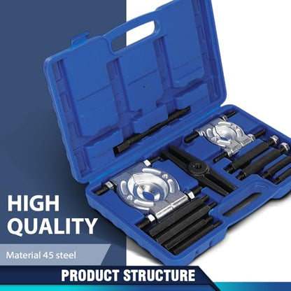 PIT66 Bearing Separator & Gear Puller Set w/Storage Case | 5-Ton Capacity Fly Wheel Separator Tool Kit Fit Bearings Gears Pulleys Steering Wheels ATV Light Truck Removal