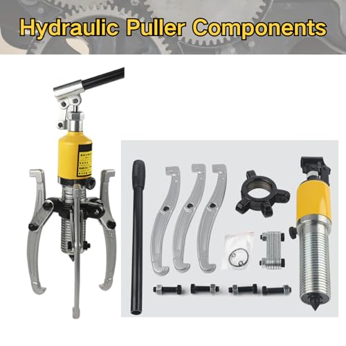 20T Hydraulic Gear Puller Set Wheel Bearing Puller Kit Pulling Separator for Wheel Hubs Rotors Car Axles Pulleys Brake Heavy Duty Mechanical Repair