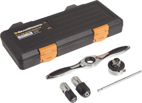 GEARWRENCH 5 Pc. Ratcheting Tap and Die Drive Tool Set - 3880 (Pack of 10) - size: 5 PC (Pack of 10), style: Set