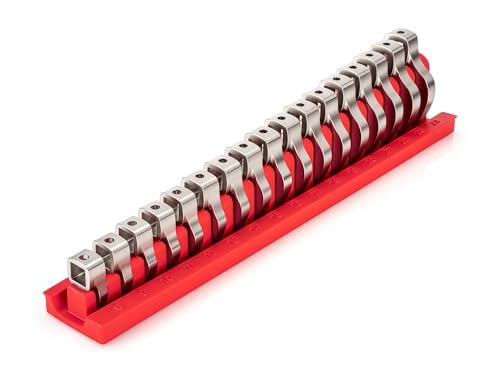 TEKTON 3/8 Inch Drive Flare Nut Crowfoot Wrench Set, 17-Piece | WCF95201 - size: 8-24 mm, style: Rack