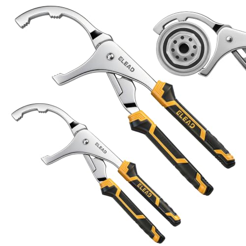 ELEAD Adjustable Oil Filter Wrench Set - 9" & 12" Pliers for Cars, Trucks, Motorcycles - Durable Carbon Steel, Ergonomic Grip, Easy Access Design - style: 9" & 12"