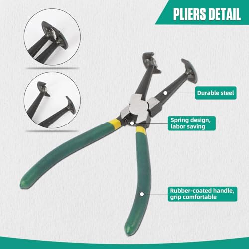 MRCARTOOL Piston Ring Compressor Tool 14Pcs with Plier,13 Rings 2.4"-5.7" | Manganese Steel, Forged Steel Pliers, Fits Sedans Trucks Racing Engines - size: 14PCS