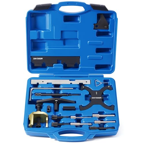 DAYDOOR 1.5 Timing Tool Kit for Ford/Focus/Kuga/Fiesta/Fusion/Escape/Mazda | 18 Pcs Camshaft Locking Set, for 1.4 1.6 1.8 2.0 Di/TDCi/TDDi ECOBOOST 1.6 Ti-VCT 1.5 1.6 VVT 2.5L Engine Timing Tool - size: 18 PCS KIT