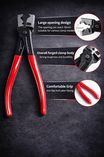 4-Piece Automotive Electrical Disconnect Pliers Set – Battery Cable & Electrical Connector Removal Tool Kit, Plug Separator & Hose Clamp Pliers for Car Repair