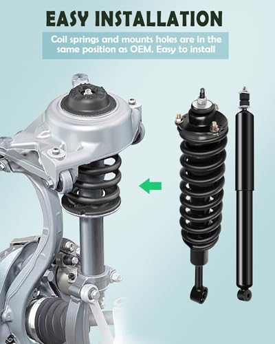 SCITOO Front and Rear Shock Absorber Assembly Fit for 2005-2015 for Toyota Tacoma, Complete Shock and Strut Assembly Kit Fit for 171371L 171371R 37280 4PCS - size: 4 x Front+Rear Struts