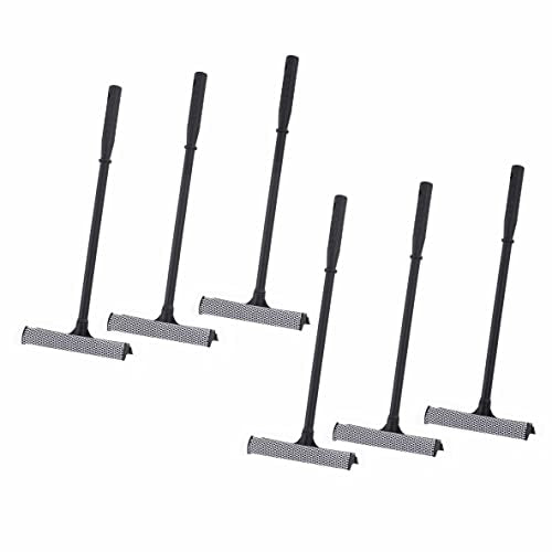 Matthew Cleaning All Purpose Window Squeegee Window Cleaner Tool,Car Squeegee Windshield Cleaning Sponge and Rubber Squeegee,2-in-1 Window Cleaner Sponge(8'') and Soft Rubber with Pole 20’’(6Pack) - size: 8'' Blade
