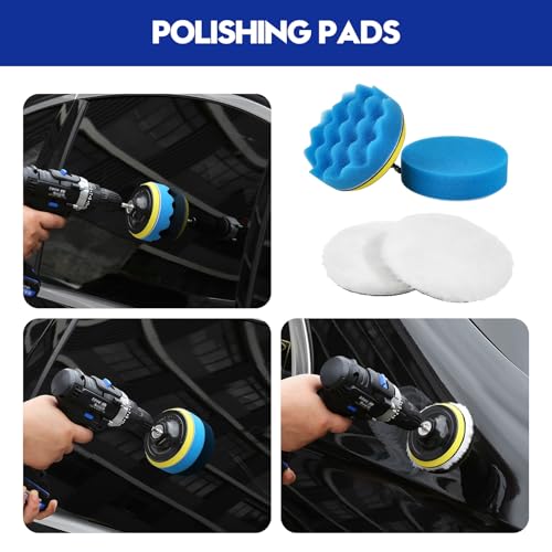 Qydipclin 42Pcs Car Detailing Kit, Car Detailing Brush Set, Car Wash Cleaning Kit, Car Detailing Brushes, Professional Car Care Kit for Interior Exterior Wheels, Blue - size: 42pcs