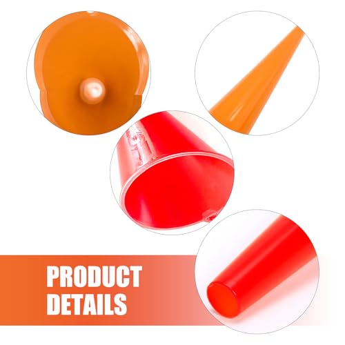 2 PCS Long Neck Oil Funnel, Multi Purpose No Spill Spill Saver Funnels with Hanging Loop Hand-Free Plastic Funnel, Portable Maintenance Tool for Automotive Oils Lubricants (Red+Orange)