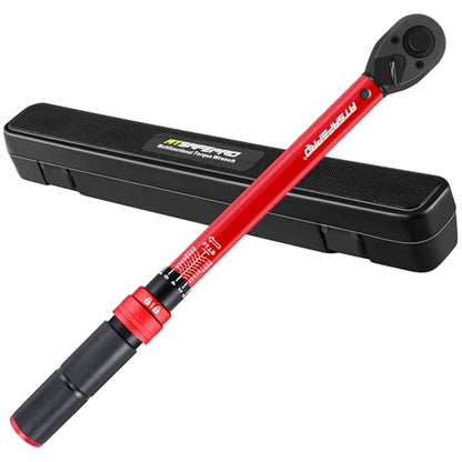 ATsafepro 1/2-Inch Drive Click Torque Wrench,10-170FT.LB/13.6-230.5N/M & Dual-Direction, 72-Tooth Dual Range Scales Torque Wrench 1/2 Drive,Easy Use for Motorcycle,Car,etc - style: 1/2" 10-170 FT.LB Torque Wrench