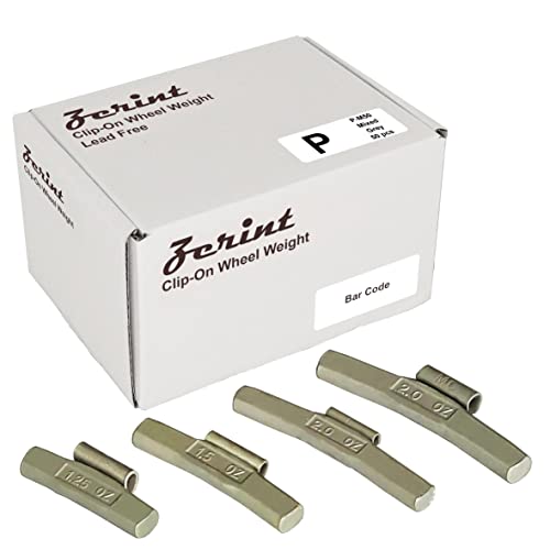 P-M50 Wheel Weight Kit P Style Grey 50pcs/kit: 1 1/4oz 20pcs, 1 1/2oz 20pcs, 2oz 5pcs, 2 1/2oz 5pcs - size: P-M50