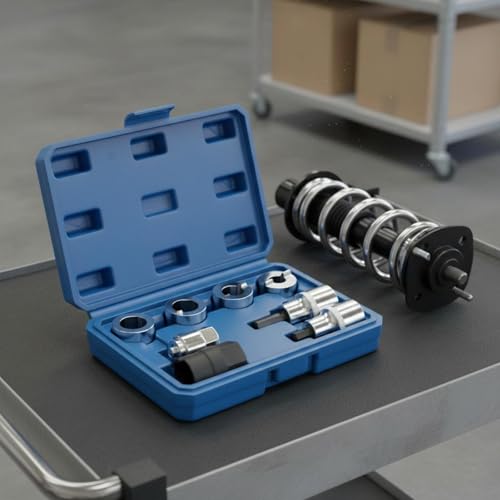 8 Pieces Shock Absorber Tool Kit Sturdy and Shock Absorber Removal Tool Anti-Rust Vehicle Support Strut Spreader Socket Kit for Auto Repair Shop