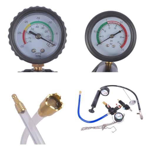 Radiator Cooling System Pressure Tester Kit Coolant Vacuum Refill Tool Durable Construction 23 Adapters 31-Piece Set for Most Car and Truck Models