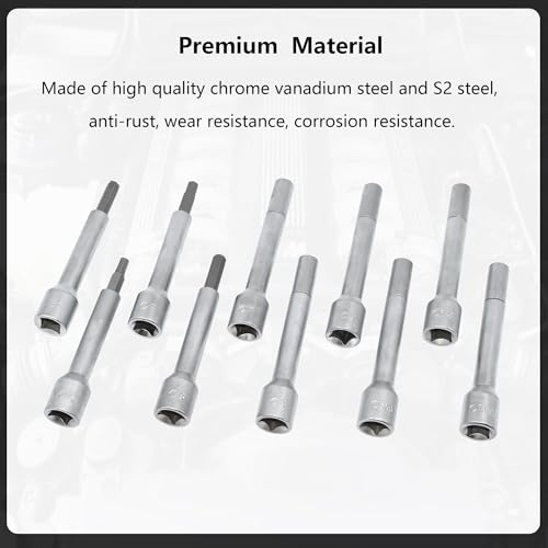 18PCS Steering Hub Suspension Shock Absorber Strut Nut Removal Tool Socket Kit, 1/2 inch Suspension Strut Spreader Tool Set, with Gloves
