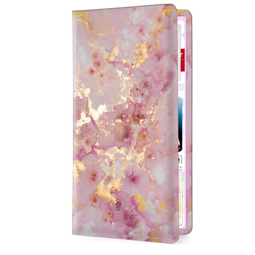 Car Registration and Insurance Holder，Colour Patterns Men Women Car License Document Registration and Insurance Card Holder - color: Gold Dust Marble
