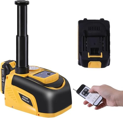 EFFIROSO Battery Powered Electric Car Jack 5 Ton 18V Cordless Portable Automatic Tire Change Kit Emergency Repair Tire Tools for SUV Sedans Yellow