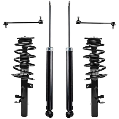 Detroit Axle - Front 6pc Struts Kit for 2014-2019 Ford Escape, 2 Struts & Coil Spring 2 Sway Bar Links 2 Rear Shock Absorbers 2015 2016 2017 2018 Replacement Suspension - size: 6AQS47028/Shock Kit