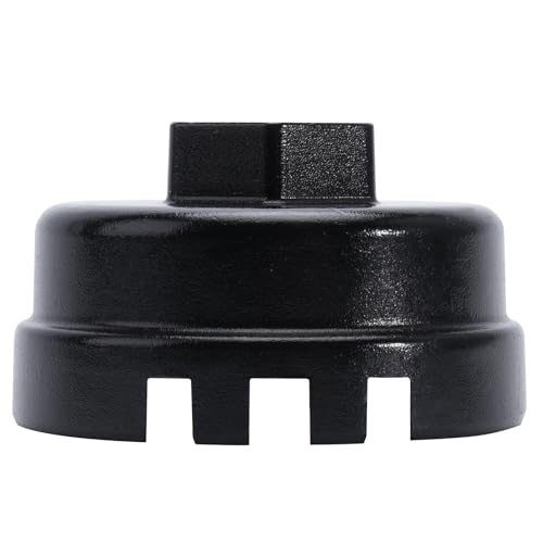 64mm 14 Flutes/6 Slots Oil Filter Cap Wrench Removal Tool Socket Compatible with Toyota, Lexus, Prius, and Scion Vehicles Equipped with 1.8L 4-Cylinder engines, Black Heavy-Duty Aluminum - size: 6 Slot, style: Aluminum - 6 Slot
