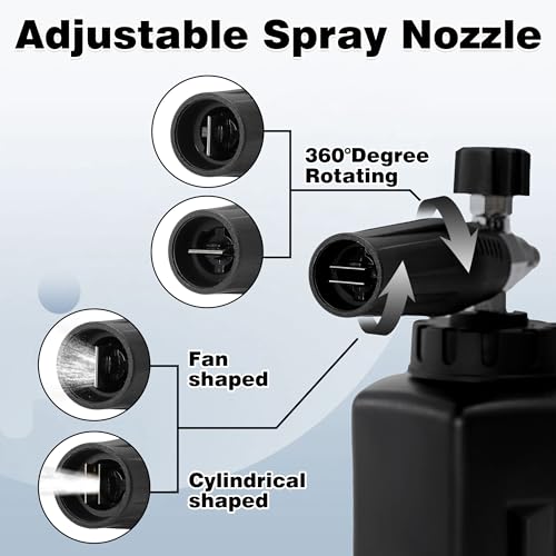 PWACCS Pressure Washer Foam Gun, Short Pressure Washer Gun, Foam Cannon for Car Wash Kit with 1/4" Quick Connector, Pressure Wash Handle for Power Washer with M22 Male Inlet, 4000 PSI, 1.5 Liter - size: 1.5 L