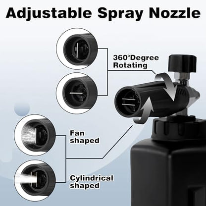 PWACCS Pressure Washer Foam Gun, Short Pressure Washer Gun, Foam Cannon for Car Wash Kit with 1/4" Quick Connector, Pressure Wash Handle for Power Washer with M22 Male Inlet, 4000 PSI, 1.5 Liter - size: 1.5 L
