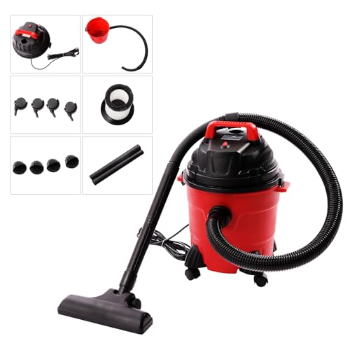 2.65 Gallon Wet Dry Shop Vac, Powerful Suction Shop Vacuum with Attachments, Portable Heavy-Duty Shop Vacuum 3 in 1 Function for House, Garage & Workshop