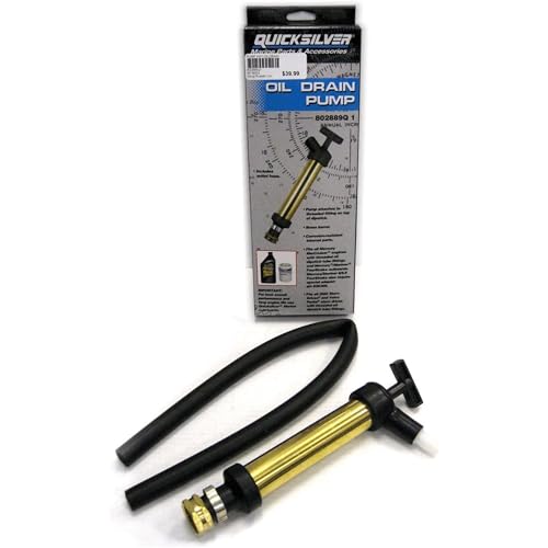 Mercury 802889A1 Crankcase Oil Pump, Manual Marine Engine Oil Extractor with Hose, Fits MerCruiser Sterndrive Inboard and Select Outboard Engines