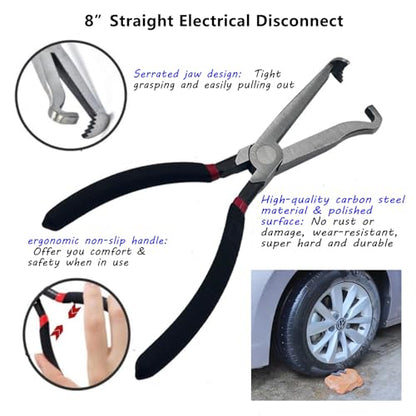 Qucik-Release Automotive Connector Tools, Automotive Connector Pliers, Car Electrical Disconnect Pliers, Applies to Long Spark, Fuel Line & Push Tab Style Plugs