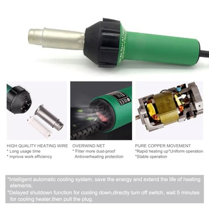 120V Hot Air Welding Gun Flooring Weld Kits Welding System 1600W Welding PVC TPO EPDM Single Ply Roofing Membranes FloorRepair Welding Tools