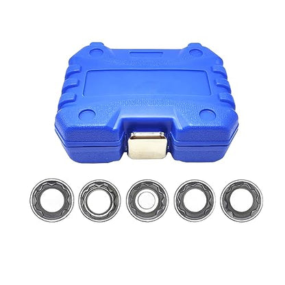 5 Piece Wheel Lock Key Removal Kit for Tesla, Lug Nut Anti-Theft Wheel Lock Removal Tool Set with Socket, Screw Remover with Storage Case