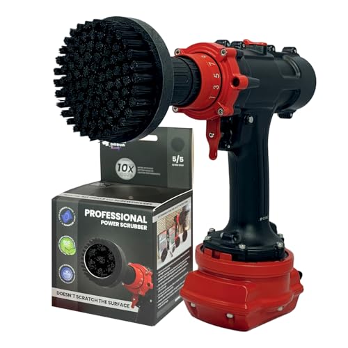 Premium Drill Brush Professional – Ultra-Stiff 4 in Black | Scratch-Free Heavy-Duty Cleaning Brush for Concrete, Brick, Stone, Metal, Masonry, Garage, BBQ Grills, Rust and Construction Tools - color: Black