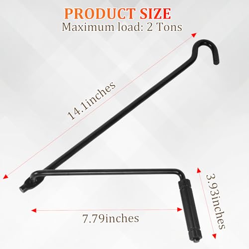 Scissor Jack Handle Replacement, Professional Jack Handle Wrench, Premium Jack Accessories, Foldable Steel Crank Wrench for 2 Ton, Universal Tire Lift Tool for Car, SUV, Truck