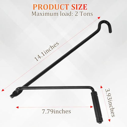 Scissor Jack Handle Replacement, Professional Jack Handle Wrench, Premium Jack Accessories, Foldable Steel Crank Wrench for 2 Ton, Universal Tire Lift Tool for Car, SUV, Truck