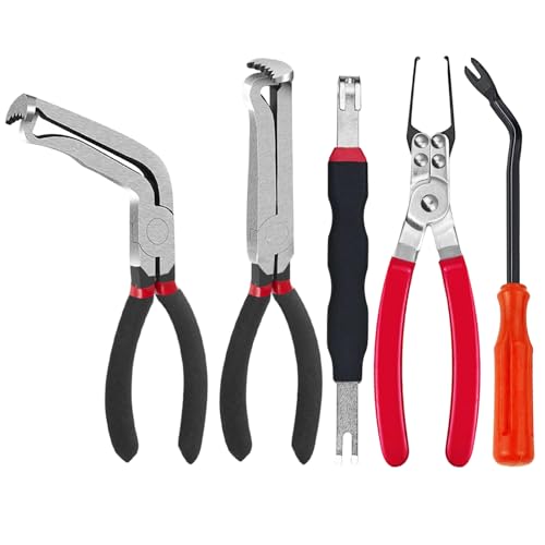 Electrical Disconnect Pliers, 5 pcs Electrical Disconnect Pliers for Cars, Connector Removal Tool for Push Tab Style Plugs - size: 5pcs