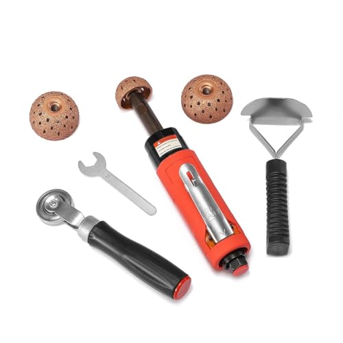 Pneumatic Tire Buffer Full Kit,Whit 3pcs Tire Buffing Wheel,Tire Patch Roller and Tyre Scraper