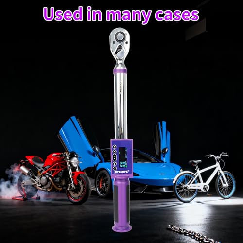 Digital Torque Wrench 1/2 Drive, (8.1-147.5 FT-LB/11-200N.M) ±2% High Accuracy Digital Torque Wrench, With Vibration, Buzzer and LED Alert - size: 1/2-inch (8.1-147.5 Ft-lbs./11-200Nm)