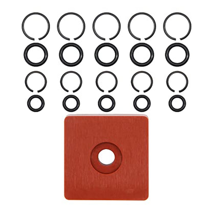 (5+5 Sets) 3/8" & 1/2" Impact Wrench Retainer Rings with O-ring, Fit For Electric/Pneumatic Wrench, Including Anvil Retaining Ring Install Tool - size: 5+5 Sets 1/2"&3/8" Retainer Rings w/ O-Ring & Tool