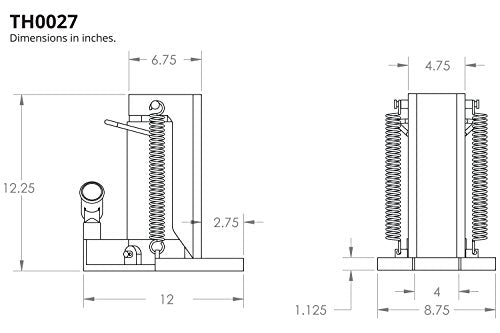 TEMCo Hydraulic Container/Machine Toe Jack (15 Ton - 30 Ton) Lift Capacity TH0027 - size: 15 Ton Toe / 30 Ton Top Capacity