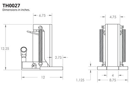 TEMCo Hydraulic Container/Machine Toe Jack (15 Ton - 30 Ton) Lift Capacity TH0027 - size: 15 Ton Toe / 30 Ton Top Capacity