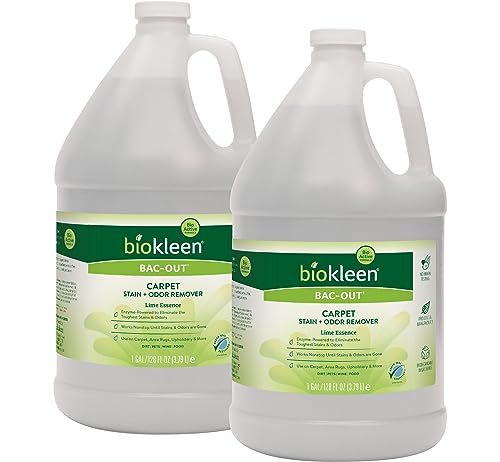 Biokleen Bac-Out Carpet Stain Remover Enzymatic, Destroys Stains & Odors Safely, for Pet Urine, Laundry, Diapers, Wine, Carpets, More, Eco-Friendly, Plant-Based - size: 128 Fl Oz (Pack of 2)