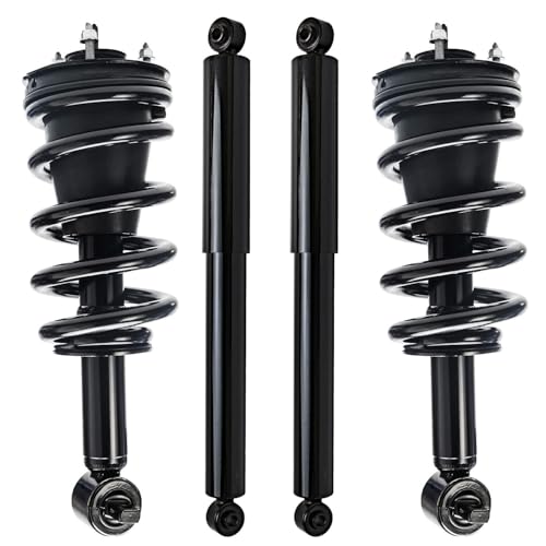 Detroit Axle - 4WD 4pc Strut Shock Kit for 2014-2018 Chevrolet Silverado 1500 GMC Sierra 1500, 2019 Silverado 1500 LD Sierra 1500 Limited, 2 Front Struts & Coil Spring 2 Rear Shock Absorbers - size: 4AQ47171/Shock Kit